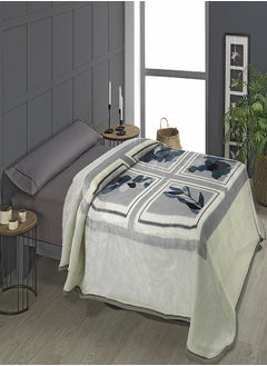 Buy Mora Gold blanket - Model N41- Color: Grey - Size: 220 * 240 - Weight 4.450 kg-Country of origin Spain. in Egypt