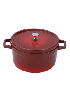 Buy Multifunctional Enamel Pot, Thickened Stew Pot, Home Kitchen Multifunctional Non-Stick Double Ear Stock Pot, Red in UAE