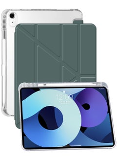 Buy Case for Case for iPad Air 11-Inch M2 (2024), iPad Air 5/4 (2022/2020 5th/4th Generation 10.9-Inch) with Pencil Holder, Clear Transparent Back Shell Slim Stand Shockproof Tablet Cover Auto Wake/Sleep in UAE