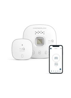 Buy myQ Chamberlain Smart Garage Control  Wireless Garage Hub and Sensor with Wifi & Bluetooth  Smartphone Controlled, myQ-G0401-ES, White in Saudi Arabia