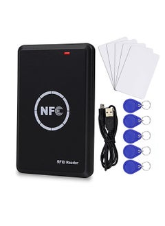 اشتري Smart Access Control Card Copier with 5 Writable Key Fobs Cards, RFID Reader Writer, 125KHz Card Duplicator, 13.56MHz Encrypted Card Decoder, NFC Tag Replicator,  Contactless Smart ID Card في السعودية