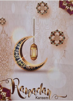 Buy A wooden wall hanging with Ramadan designs with the phrase Ramadan Kareem, suitable for home decor in Saudi Arabia