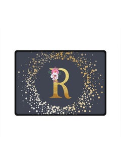 اشتري Designer Gaming Mouse Pad  Anti-Skid Mousepad Large Keyboard Mouse Pad Desk Mat Custom Monogram Initial Letter Floral Pattern Alphabet - R  (Grey) في الامارات