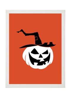 Buy Halloween Spooky Pumpkin Framed Poster 30x40cm - Spooky Halloween Wall Art Decor for Kids' Rooms, Home, Nursery, or Party - Trick or Treat Halloween Decoration Gift in UAE