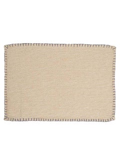 Buy Blanket Stitched Placemat, Beige & Blue - 33x48 cm in UAE