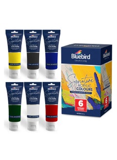 Buy Acrylic Paint Primary Colors Student DIY Painting Pack Non-Toxic Art & Craft for Artists, Kids, Adults & Hobby Painters Set of 6 x 75 ml in UAE