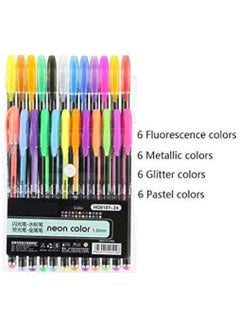 Buy Zuixua ​​Pack Of 24 Neon Color Gel Pens - No:HG6107-24 in Egypt