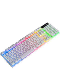 Buy 104-Key Gaming Keyboard USB Wired 19-Key Rollover Membrane Keyboard with Mixed-Colour Backlight for PC Laptop in UAE