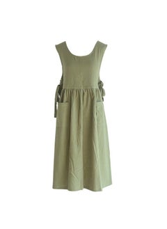 اشتري Premium Plus Size Apron With Pockets Adjustable Waistline Bib Apronsoft Cotton Blend Apron Pinafore Dress For Baking Cooking Gardening( Xlgreen) في السعودية