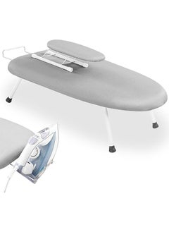 اشتري Ironing Board Portable Ironing Board With Ironing Rest Foldable Sleeve Ironing Table Top Space Saving Mini Ironing Station Cover TLeg Heat Resistance Pad For Laundry Dorm Home Travel في السعودية