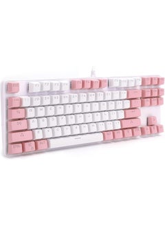 Buy Gaming Keyboard Mechanical Gaming 87 Keys Mixed Light Usb Wired With Keys Multimedia Computer Accessories For Desktop Laptop K100Style 2 Abs Colors Computer And Port in Saudi Arabia