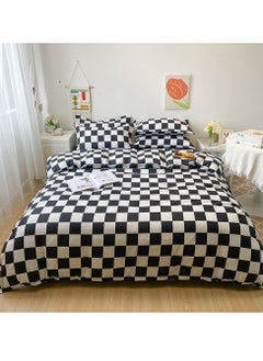 Buy 4-piece Bedding Set Microfiber Soft Quilt Set With 1 Quilt Cover 1 Flat Sheet And 2 Pillowcases 2.2m Bed（220*240cm） in UAE