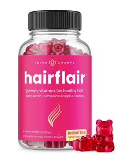 Buy Dietary Supplement for Health Hair with Biotin Keratin Collagen Vitamins and Minerals Mixed Berry Flavor - 60 Gummies Bears in Saudi Arabia