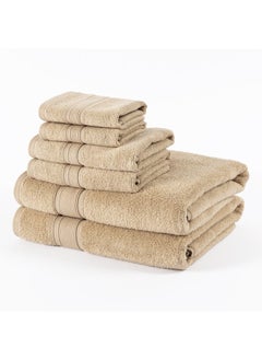 Buy Broyhill 6-Pack Towel Set, Sand - 435 Gsm in UAE