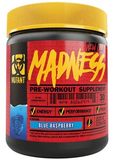 Buy Madness Pre-Workout Blue Raspberry, 30 Servings, 225g in UAE