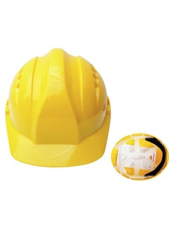 Buy Vaultex Safety Helmet With Pin lock Textile Suspension Yellow in UAE