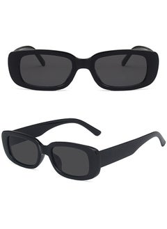 Buy Trendy Fashionable Sunglasses For Women, Rectangle Sunglasses For Women Men Trendy Fashion Retro, 90s Y2K Vintage Narrow Square Frame Sunglasses Cool UV400 Protection in Saudi Arabia