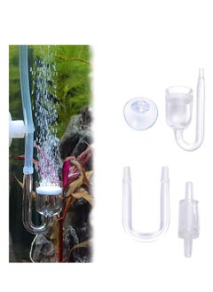 اشتري Bubble Counter CO2 Aquarium Air Pump Accessories Fish Tank Tool The Amount of Gas Check Valve for Plants Planted DIY Generator في الامارات