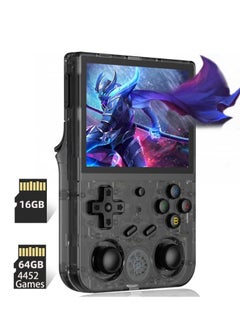 Buy RG353V Retro Handheld Game with Dual OS Android 11 and Linux, RG353V with 64G TF Card Pre-Installed 4452 Games Supports 5G WiFi 4.2 Bluetooth (Black) in UAE