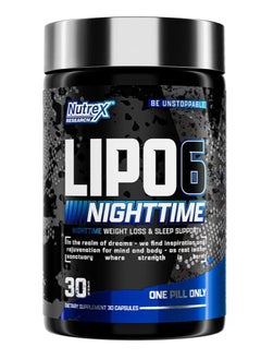 اشتري Nutrex Research LIPO 6 Black Nighttime, Ultra Concentrate, 30 Black-Caps في السعودية