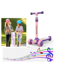 Buy Kids Scooter 3 Wheels, Adjustable Height, Flashing Pu Wheels Scooter With Music in Egypt