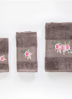 Buy Avanti 100% Embroidered Cotton Towel Set Avanti Rose in Saudi Arabia