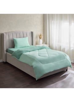 Buy Derby 2-Piece Single Reversible Microfibre Comforter Set 220 x 135 cm in Saudi Arabia