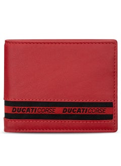 اشتري Ducati Corse Nastro Red Genuine Leather Wallet For Men - DTLGW2201103 في الامارات