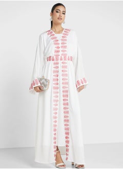 اشتري Embroidered Belted Abaya في السعودية