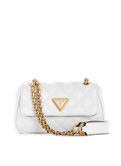 Buy Giully Mini Convertible Crossbody Flap Shoulder Bag White in Saudi Arabia