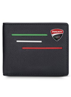 اشتري Ducati Corse Scudetto Black Genuine Leather Wallet For Men - DTLGW2200201 في الامارات