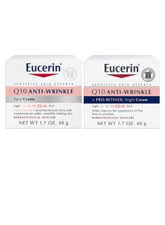 Buy Eucerin Q10 Anti Wrinkle Day Cream and Night Cream 48g 2 pack in Saudi Arabia