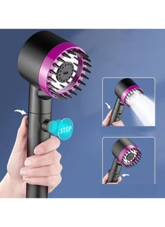 Buy Multifunctional Massage Shower - High Pressure 3-Mode Handheld Shower Head, Massage Multifunctional One-Button Adjustment High Pressure Massage Shower Head in Saudi Arabia