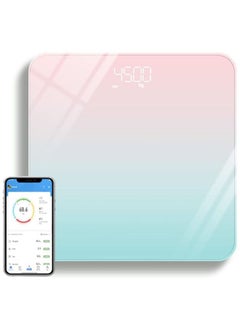 Buy Smart Body Fat Scale, Health Wireless Weight Scale with Bluetooth, Body Composition Analyzer with Smartphone App for 14 Key Body Indicators(BMI/Weight/Body Fat/Resting Heart Rate) in Saudi Arabia