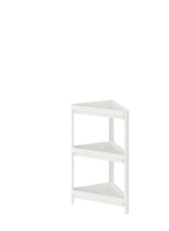 Buy corner shelf 3 layers white color in UAE