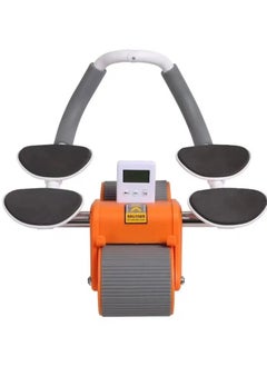 Buy Automatic Rebound Abdomen Wheel Healthy Abs Exercise Roller with Double Wheel Elbow Support Knee Pad Timer Core Strength Exercise Fitness Equipment for Home Gym Workout for Men Women in UAE