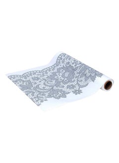 اشتري Harmony Table Runner, Grey & White - 1200x40 cm في الامارات