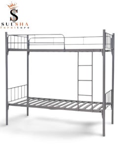 Buy Heavy Duty Bunk Bed 90x190 Cm Grey Color in UAE