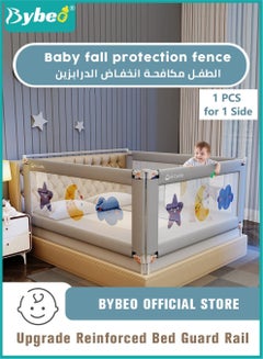 Buy Baby Bed Rails Guard for Toddlers, Baby's Bedrail Kids Safety Beds Fence 180cm Extra Length（1 PCS For 1 Side） in Saudi Arabia