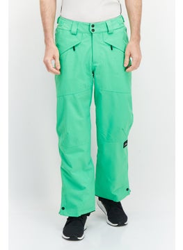 اشتري Men Regular Fit Brand Logo Snow Pants, Green في السعودية