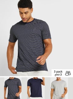 Buy Mens Crew Neck Short Sleeve T-Shirt With in UAE