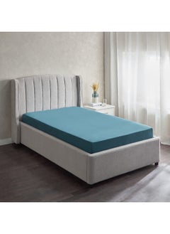 اشتري Derby Solid Twin Microfibre Fitted Sheet 200 x 25 x 120 cm في السعودية