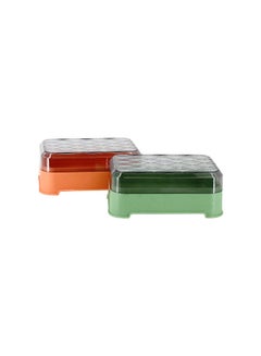Buy 2-Pack Soap Dish with Lid Plastic Soap Case Box Waterproof and Leakproof Soap Container in UAE