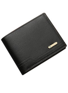 Buy Wallet for Men- PU Leather Wallet (Black) in Saudi Arabia