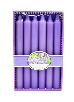 اشتري 6-Piece Scented Lavender Candle Purple 20centimeter في الامارات