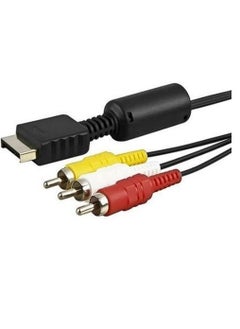 Buy TV RCA AV Audio Video Cable For PlayStation 1, 2 And 3 Black in Egypt