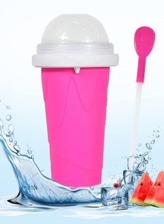 Portable Squeeze Ice Cup for Everyone Slushy Maker Ice Cup Frozen Magic Squeeze Cup Cooling Maker Cup Freeze Mug Milkshake Smoothie Mug TIK TOK Slushie Maker Cup Pink 