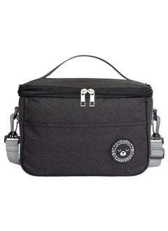 Buy Insulated Lunch Box Bag, Waterproof Lunch Bags for Women, Man, Office, Work, School, Beach, Picnic, Fishing, Hiking, Travel, Thermal Leak-Proof Cool Bag Tote Bag with Shoulder Strap (Black) in Saudi Arabia