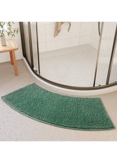 اشتري Tycom Bath Mat Super Absorbent Bathtub Mat with Non-Slip Anti Slip Bathroom Floor Mats and Quick Dry Bath Rug Thickened Soft Easier Clean Carpet 40 By 100 CM Curved Green. في الامارات