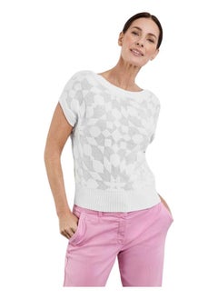 Buy Sleeveless jumper with a knitted pattern in Egypt